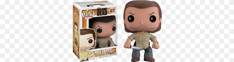 Funko Pop The Walking Dead Rick, Doll, Toy, Baby, Person Free Transparent Png