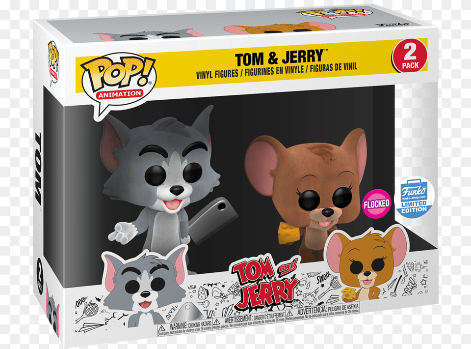 Funko Pop Tom And Jerry Flocked, Toy, Plush, Box, Animal Free Png