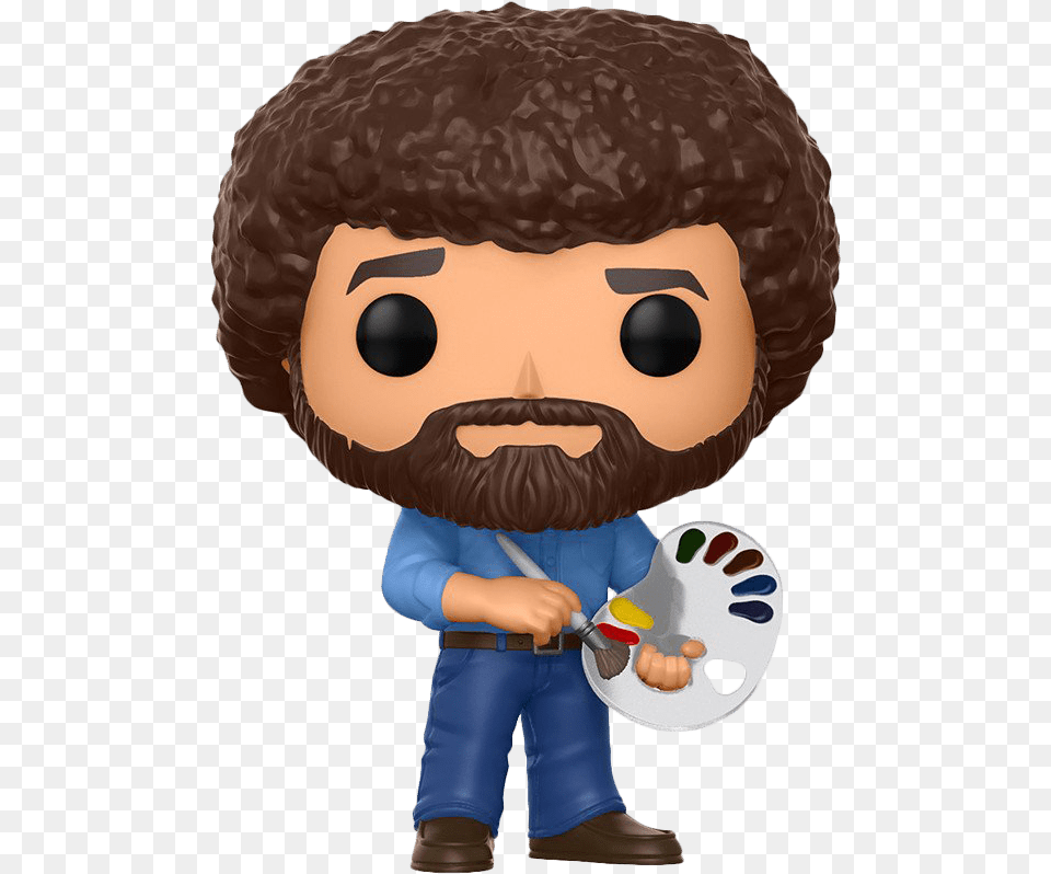 Funko Pop Tv Funko Pop Bob Ross, Head, Person, Face Free Png Download