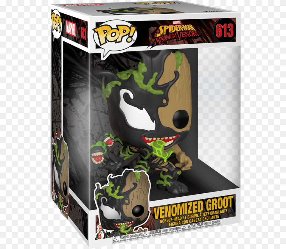 Funko Pop Venomized Groot 10 Inch, Animal, Dinosaur, Reptile, Face Png Image