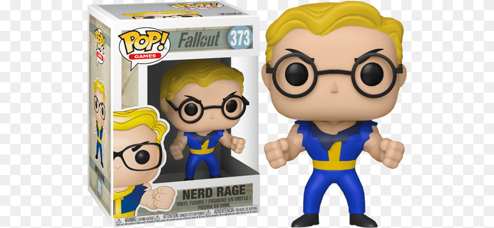 Funko Pop Vinylov Figurky Vault Boy Nerd Rage, Baby, Person, Face, Head Free Png