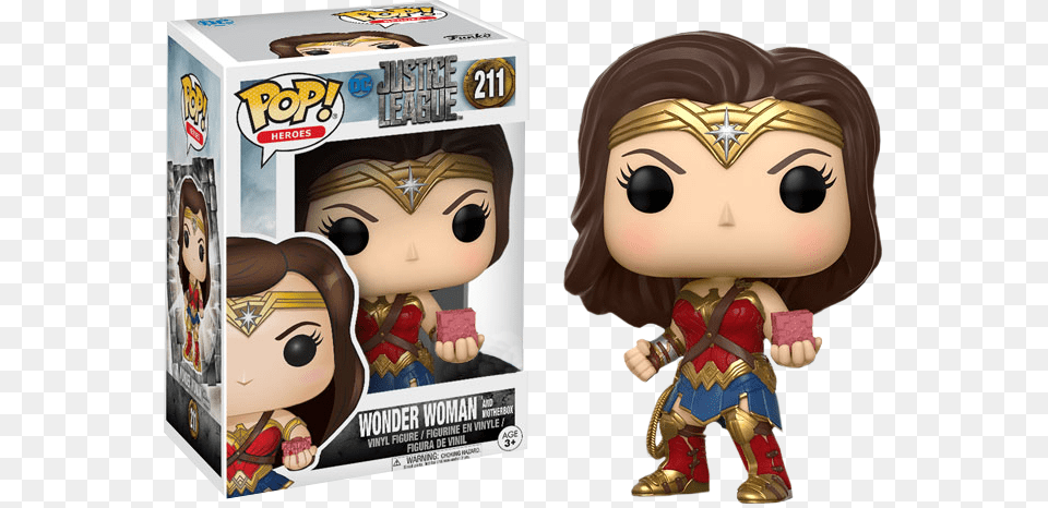 Funko Pop Wonder Woman With Motherbox, Book, Comics, Publication, Baby Free Png Download