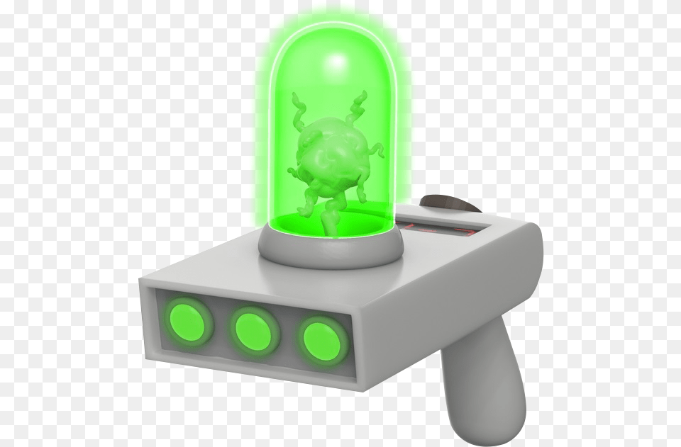 Funko Rick And Morty Portal Gun, Light, Green, Electronics Free Png