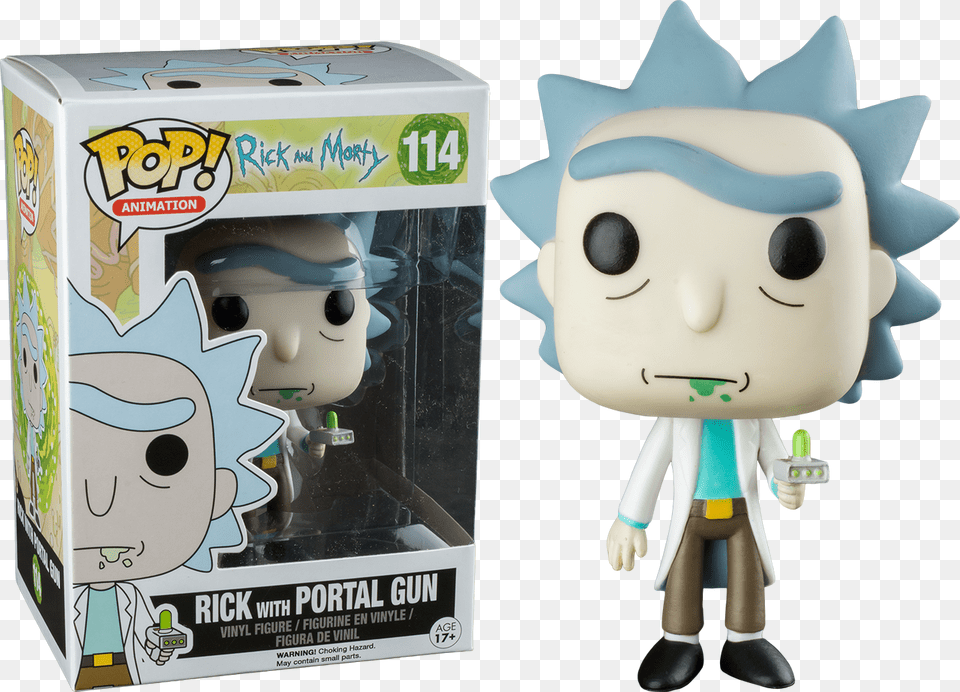 Funko Rick And Morty Portal Gun, Doll, Toy, Face, Head Png Image