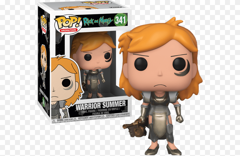 Funko Rick And Morty Warrior Summer, Person, Doll, Toy, Baby Png Image
