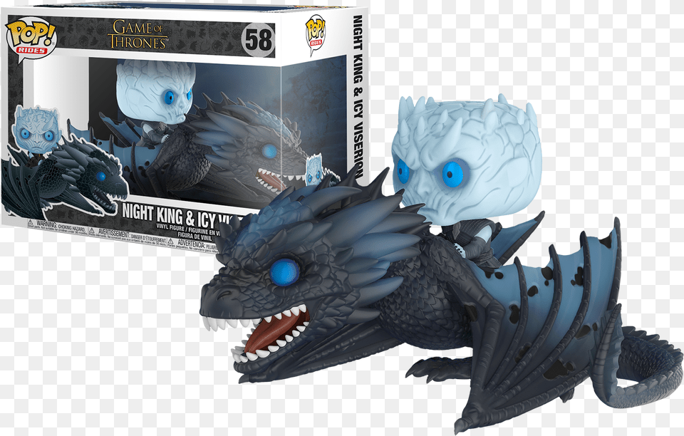 Funko Ride Night King And Icy Viserion Funko Pop, Dragon, Animal, Dinosaur, Reptile Free Png Download