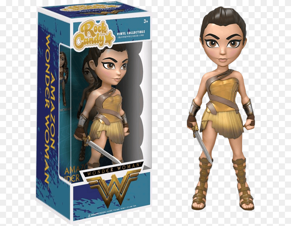 Funko Rock Candy Dc Wonder Woman Movie Wonder Woman Rock Candy Funko Pop, Doll, Toy, Adult, Female Free Png Download