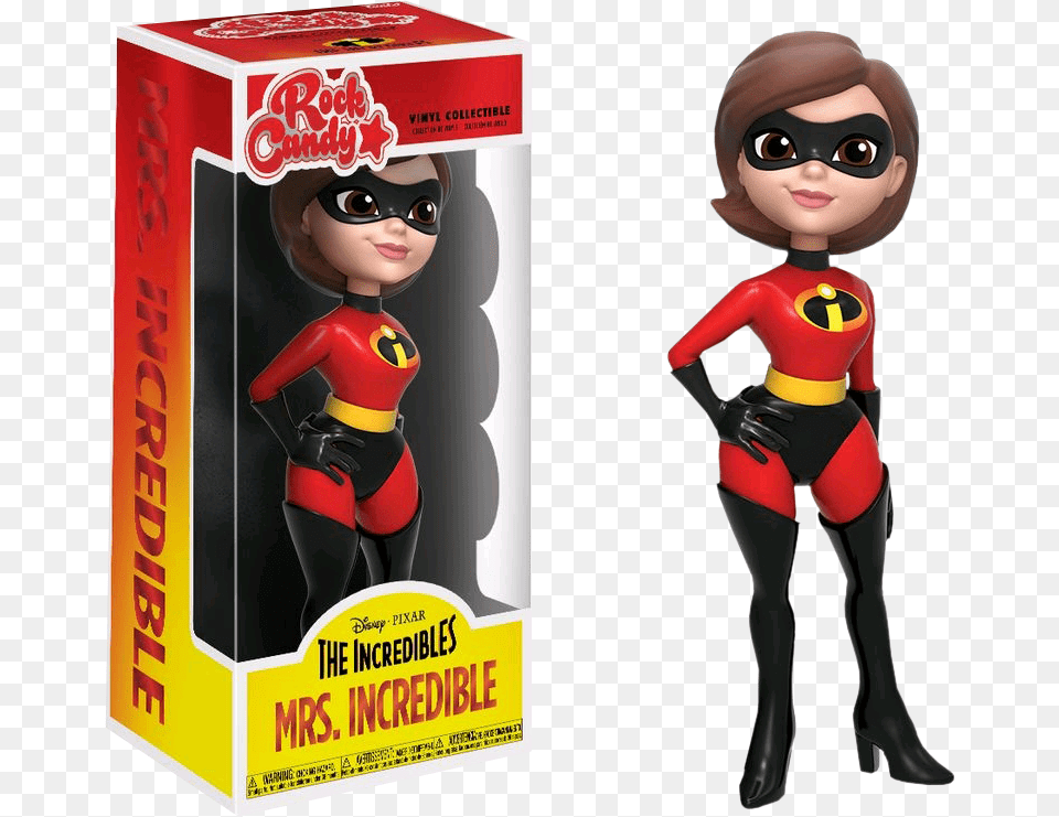 Funko Rock Candy Mrs Incredible, Doll, Toy, Baby, Face Png Image