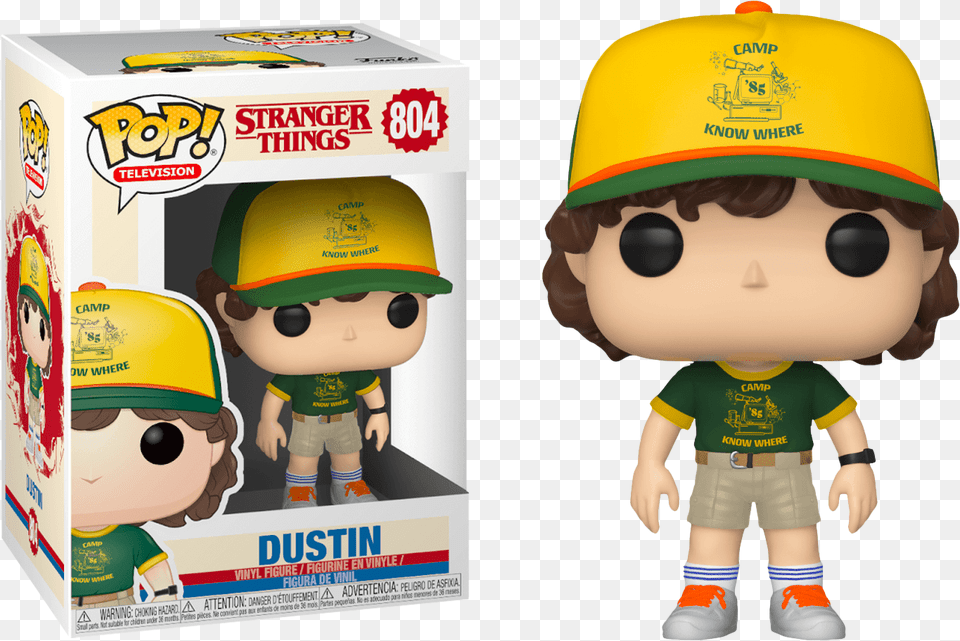 Funko Stranger Things Pop Dustin Pop Outfit De Dustin De Stranger Things, Helmet, Clothing, Hardhat, Baby Png