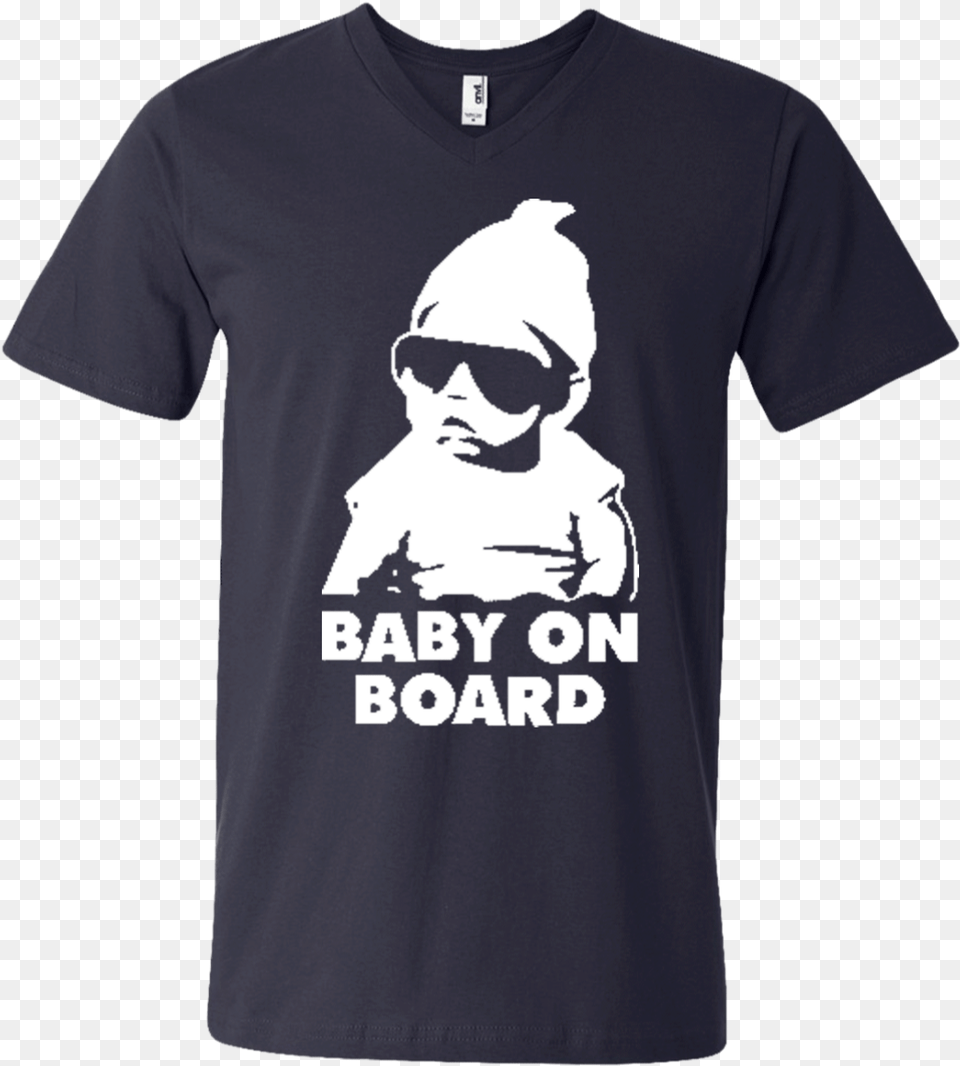 Funky Baby On Board Stickers, Clothing, T-shirt, Person, Face Free Png Download