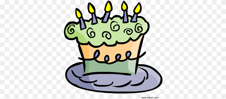 Funky Birthday Cake With Candles Clip Art Happy Birthday Cards To Print, Birthday Cake, Cream, Dessert, Food Png Image