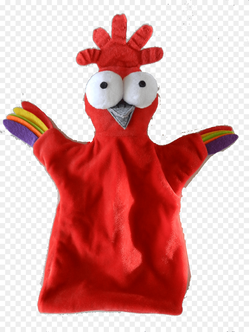 Funky Chicken Hand Puppet Stuffed Toy, Plush, Baby, Person Png Image