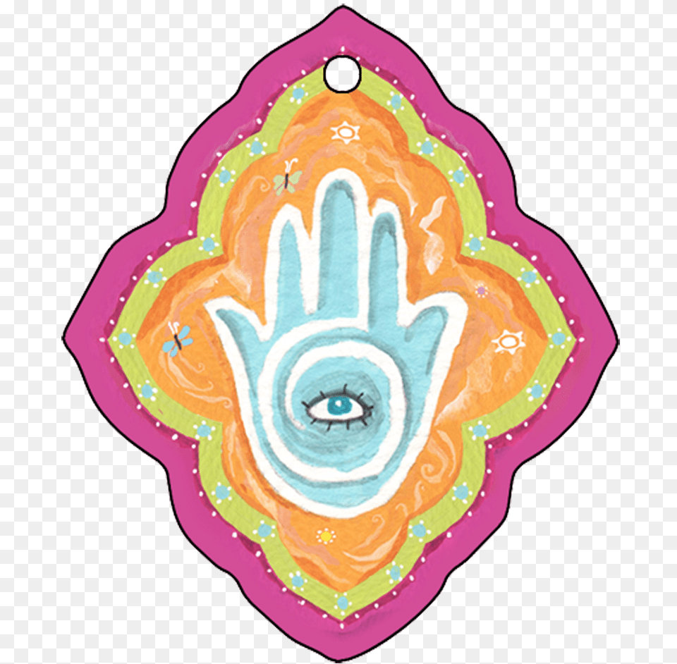 Funky Hamsa Keychain, Art, Accessories, Applique, Pattern Png