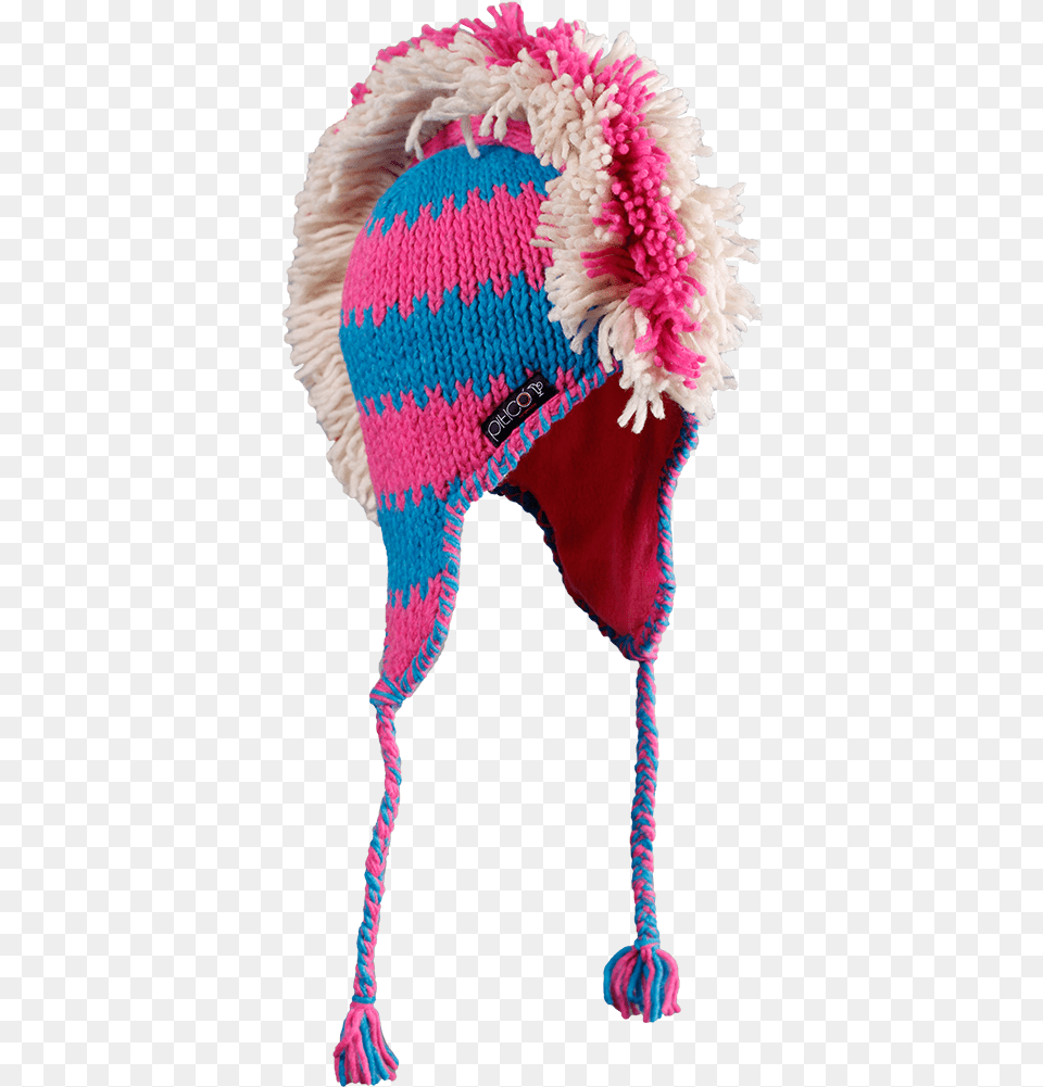 Funky Mohawk Snow Hat Crochet, Cap, Clothing, Adult, Female Png Image
