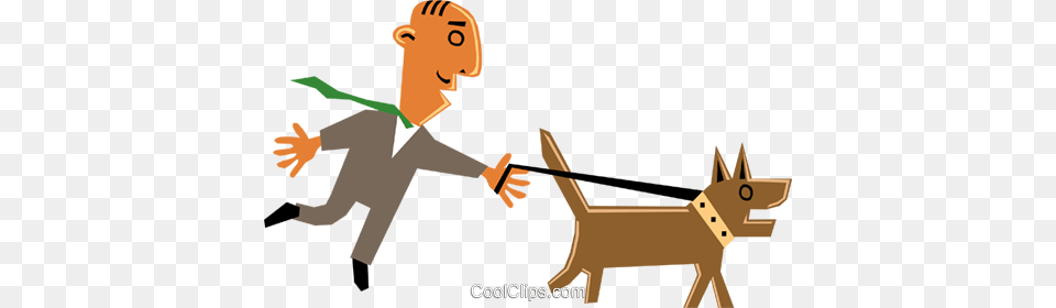 Funky Picasso Taking His Dog For A Walk Royalty Vector Clip, Person, Face, Head Free Png Download