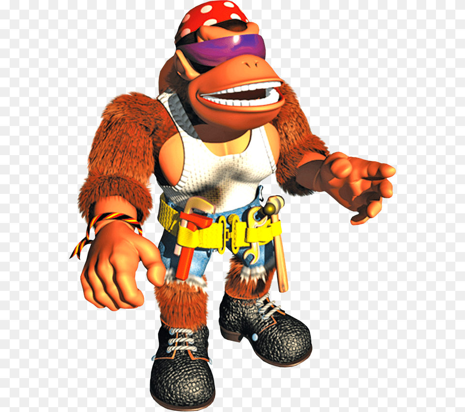 Funky With Rolled Up Sleeves Donkey Kong Country 3 Funky Kong, Baby, Person, Clothing, Footwear Free Transparent Png