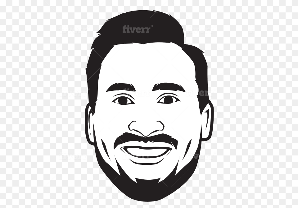 Funkyfapfap I Will Make Mascot Logo Face For Youtubemixer Happy, Photography, Stencil, Head, Person Free Transparent Png