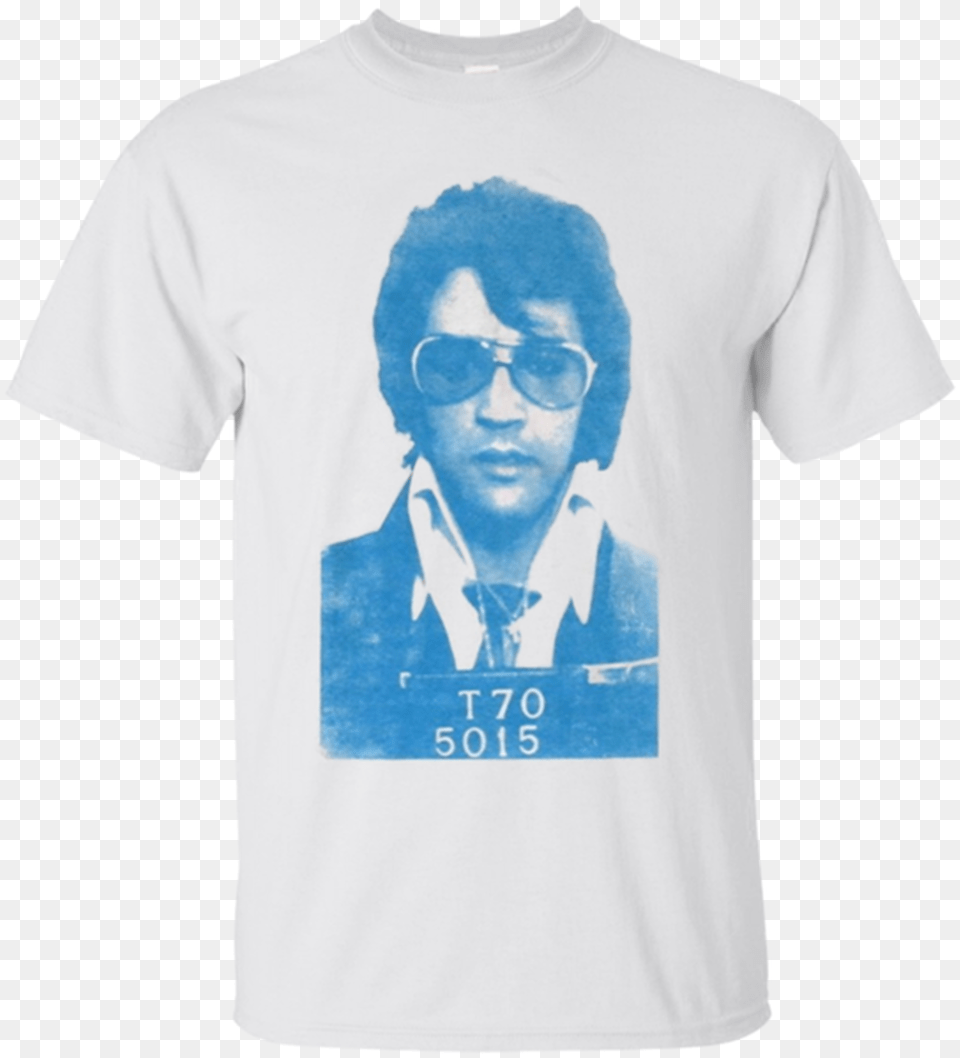Funkyteestore Elvis Presley Mugshot T Shirt Famous Celebrities Mug Shots, T-shirt, Clothing, Sunglasses, Person Free Transparent Png