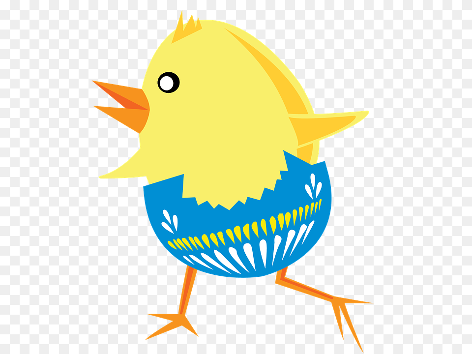 Funny And Cute Easter Clip Art Easter Chick On Egg, Animal, Bird Free Png