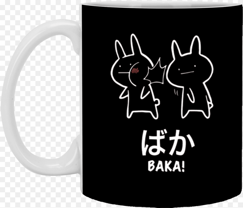 Funny Anime Baka Rabbit Slap 11 Oz Mug Baka Japanese T Shirt, Beverage, Coffee, Coffee Cup, Cup Png Image