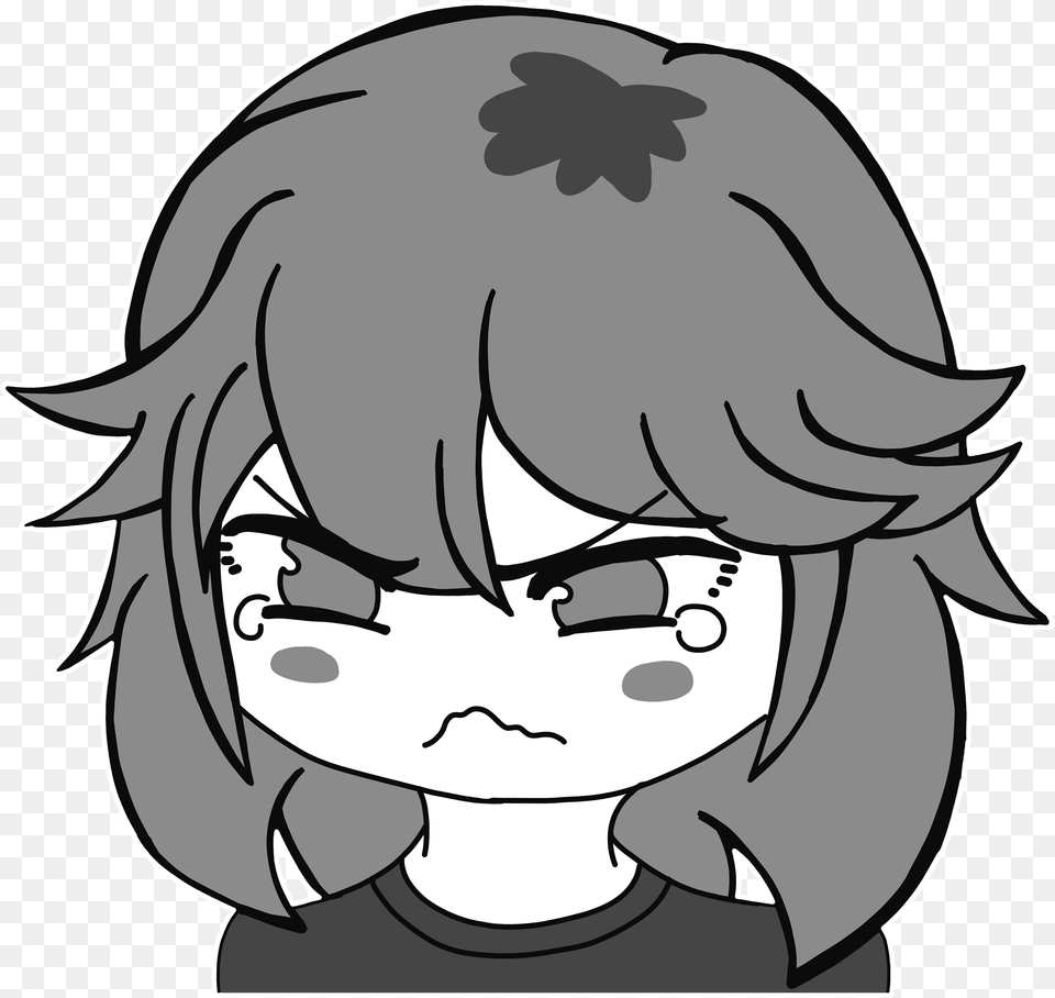 Funny Anime Manga Angry Pout Face Little Girl Cute Meme In Cute Anime Girl Funny Face, Book, Comics, Publication, Baby Png
