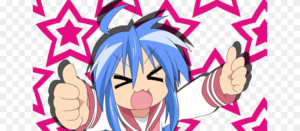 Funny Anime Wallpapers Lucky Star, Book, Comics, Publication, Finger Free Transparent Png
