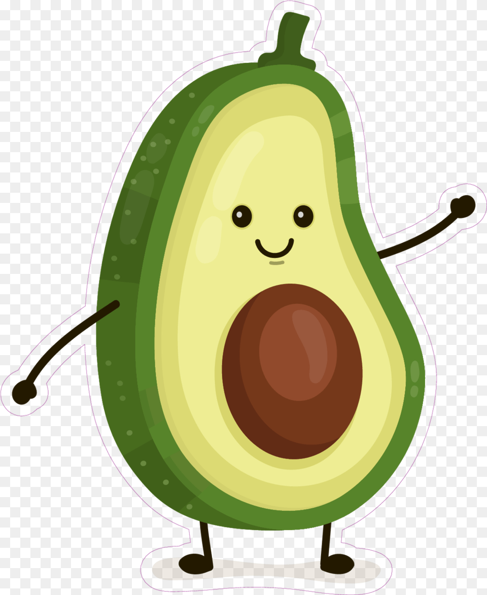 Funny Avocado Sticker Avocado Clipart, Food, Fruit, Plant, Produce Free Transparent Png