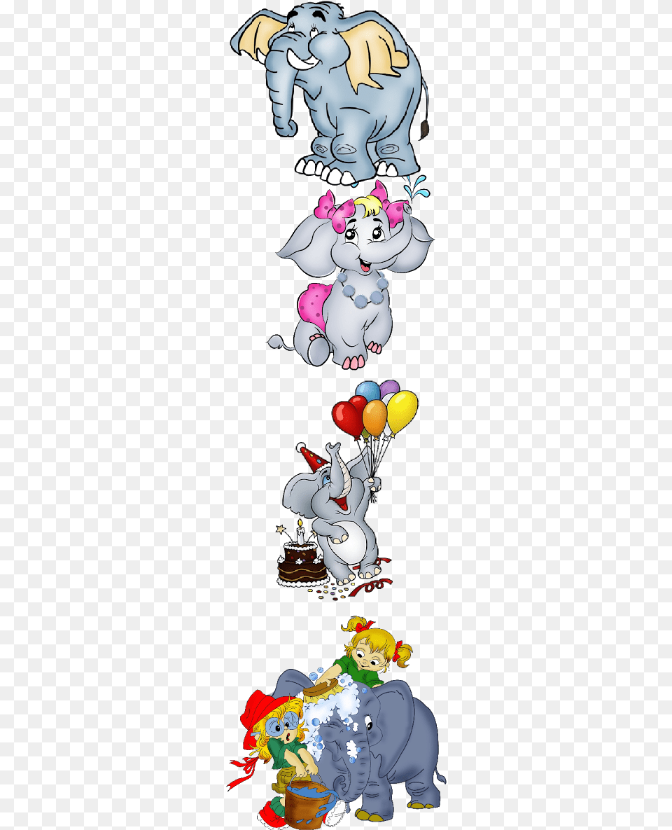 Funny Baby Elephant Cartoon, Person, Book, Comics, Publication Free Transparent Png