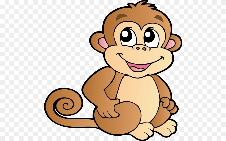 Funny Baby Monkeys Cartoon Clip Art Images On A, Person, Face, Head Png