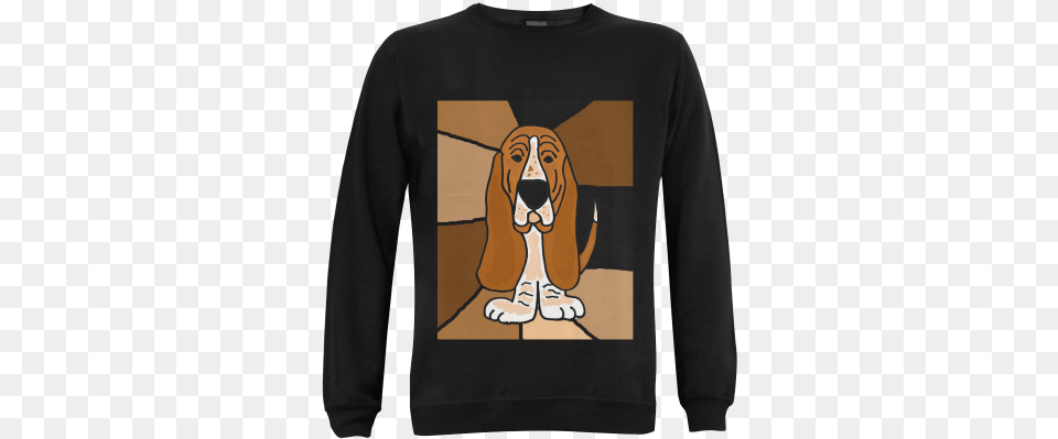 Funny Basset Hound Dog Art Gildan Crewneck Sweatshirt Awesome Funny Basset Hound Abstract Art Tablet Ipad, Mammal, Animal, Canine, Pet Free Transparent Png