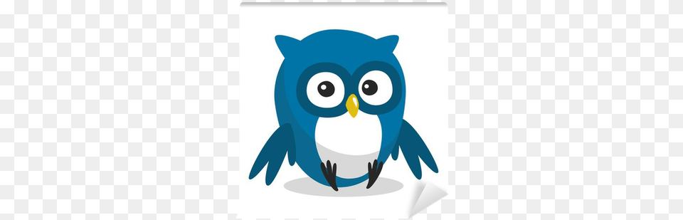 Funny Blue Cartoon Owl With Big Eyes Wall Mural Pixers Funny Cartoon Photos With Big Eyes, Animal, Bird, Penguin Free Png Download