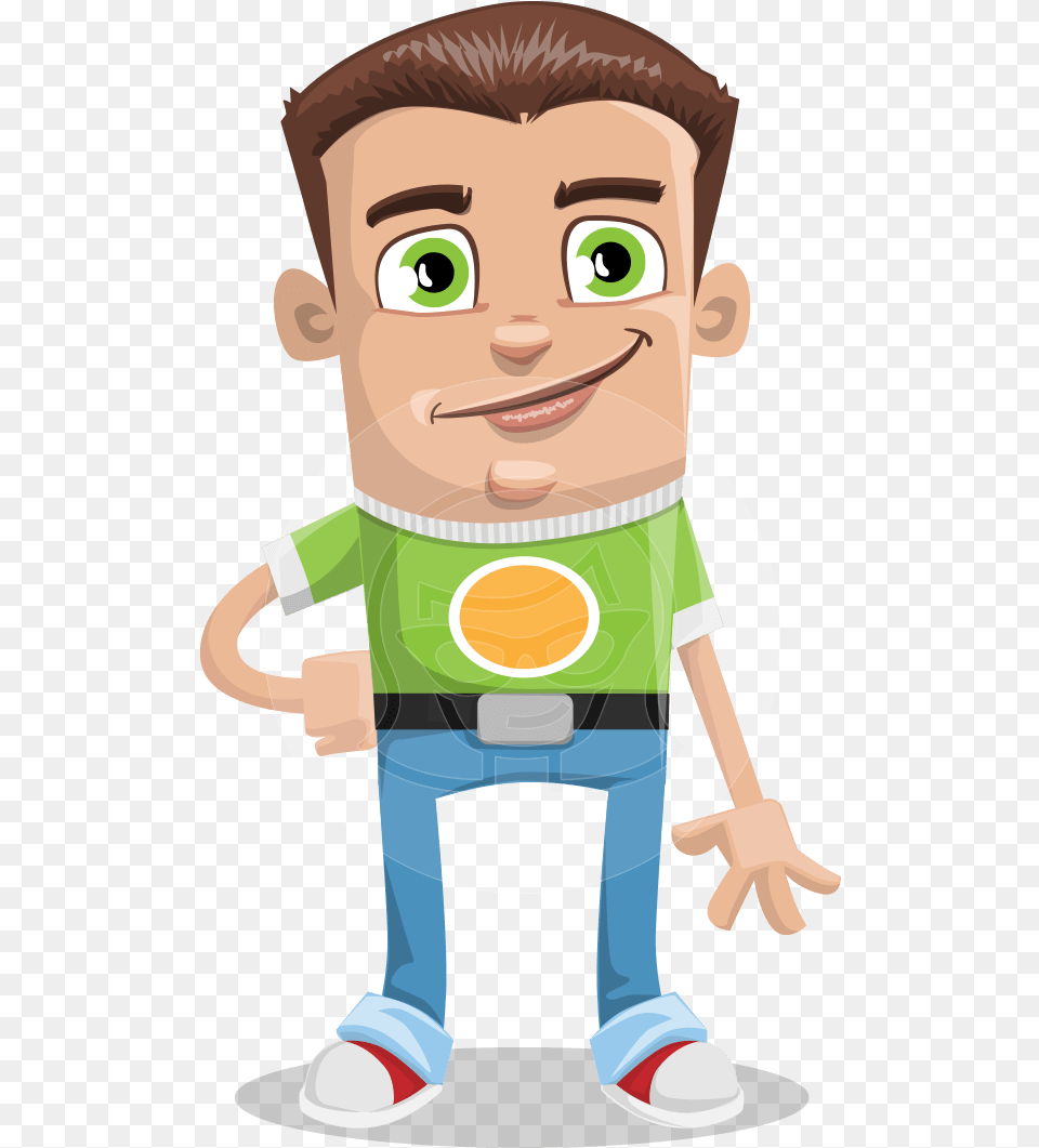 Funny Boy Cartoon Vector Character Aka Productive Tony Cartoon Funny Male Character, Baby, Person, Cleaning, Face Free Png