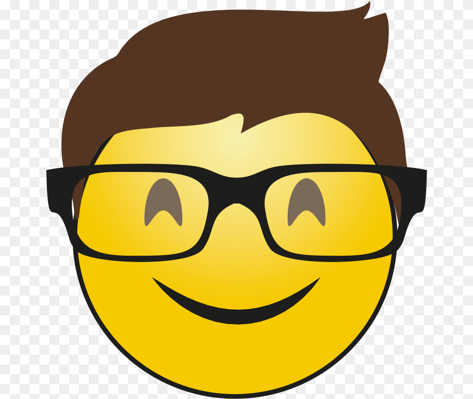 Funny Boy Emoji Photo, Accessories, Glasses, Face, Head Png Image