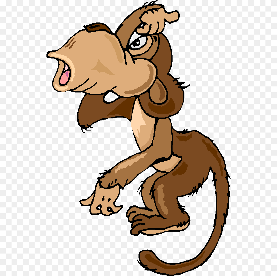 Funny Brown Monkey Drawing Image Confused Monkey Gif Animated, Person, Face, Head, Animal Free Png Download