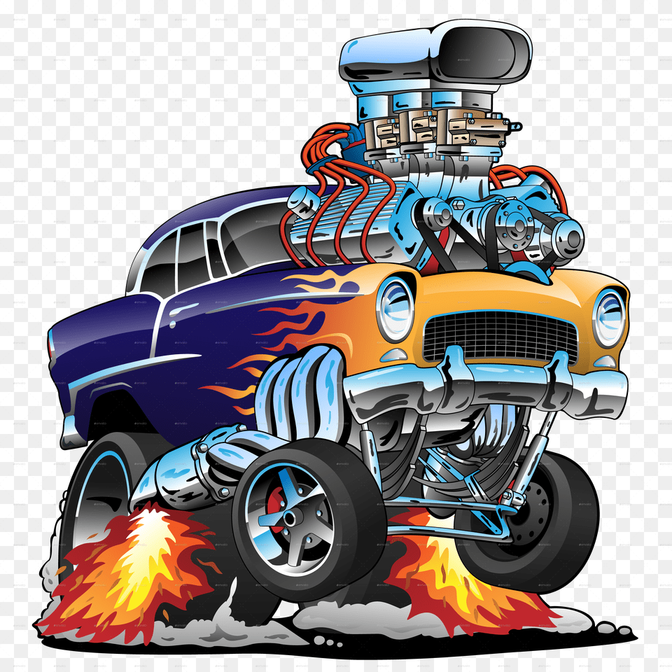 Funny Car V4 American Muscle Cars Engine, Device, Grass, Lawn, Lawn Mower Free Transparent Png