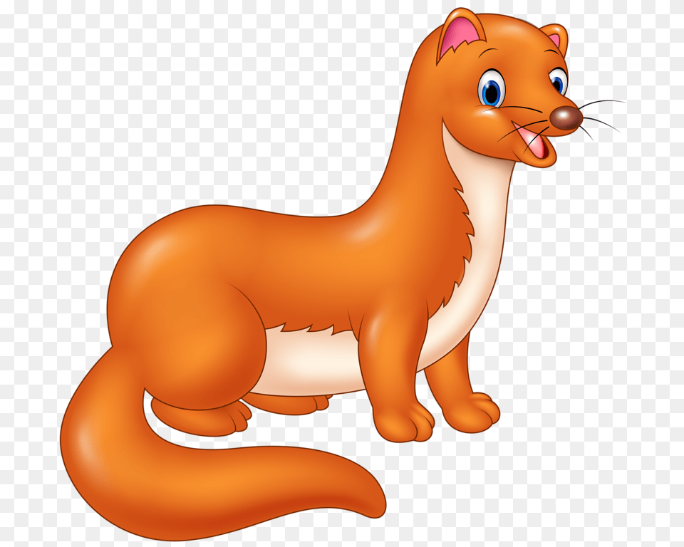 Funny Cartoon Animals Vector, Animal, Wildlife, Mammal, Weasel Free Png Download