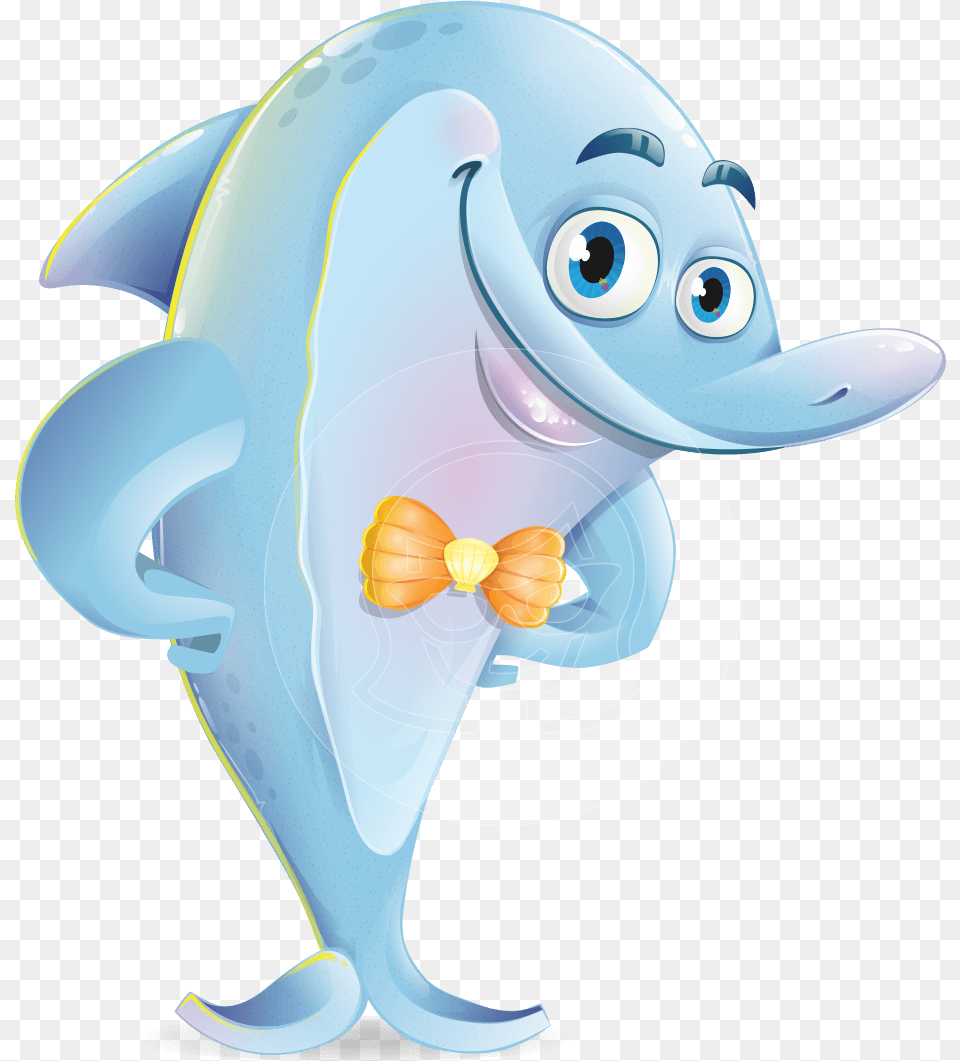 Funny Cartoon Dolphin, Animal, Sea Life, Mammal Png