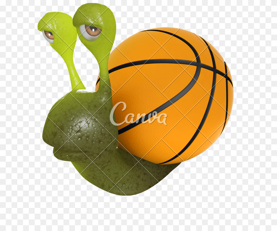 Funny Cartoon Snail With A Basketball, Balloon Free Transparent Png