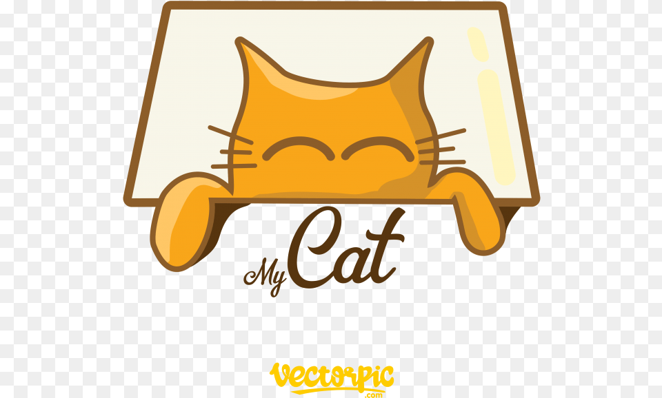 Funny Cat Logo Vector Dia Del Padre Con Un Gallo, Text, Home Decor, Cushion Free Png Download
