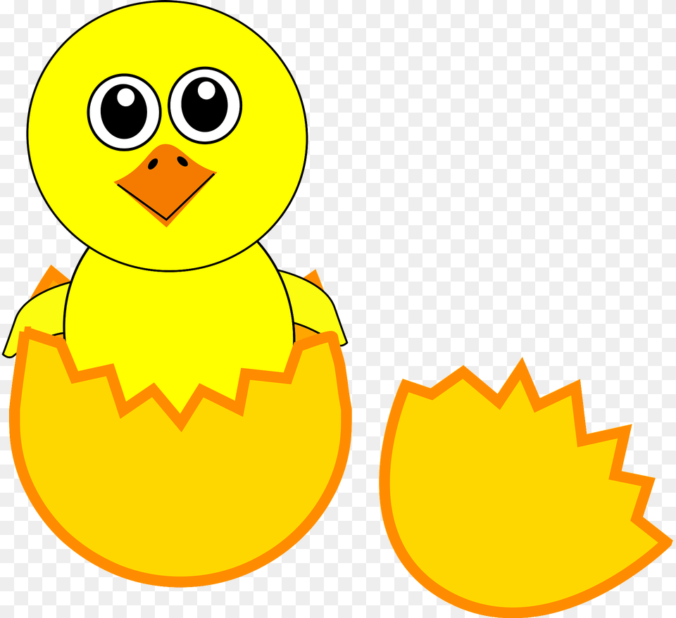 Funny Chick Coming Out From The Egg Clipart, Nature, Outdoors, Snow, Snowman Png