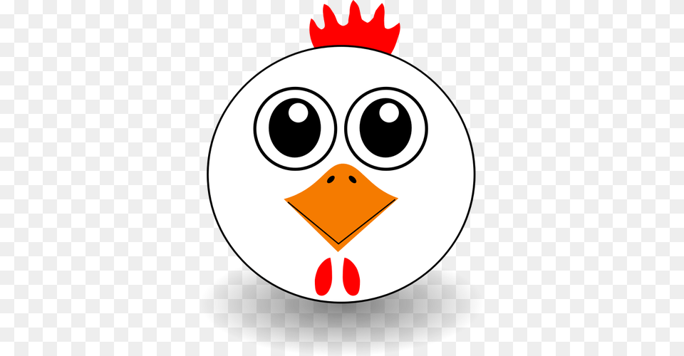 Funny Chicken Face Vector Drawing, Disk, Animal, Bird, Fowl Png Image