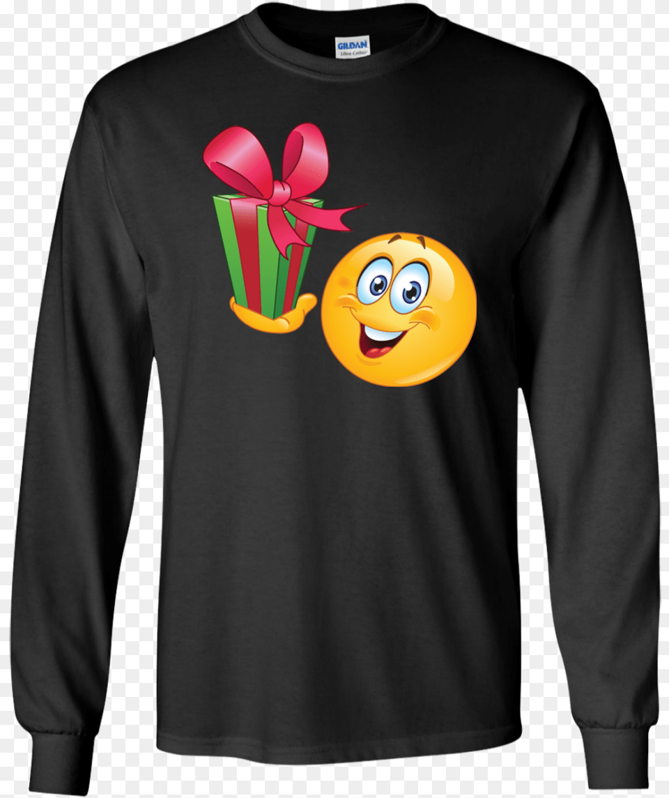 Funny Christmas Emoji T Shirt G240 Gildan Ls Ultra All Gave Some Some Gave All 9 11 2001 16 Years Anniversary, Clothing, Long Sleeve, Sleeve, T-shirt Free Transparent Png