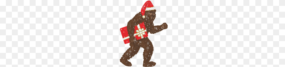 Funny Christmas Gifts Bigfoot With Hat T Shirt, Baby, Person, Food, Sweets Free Transparent Png