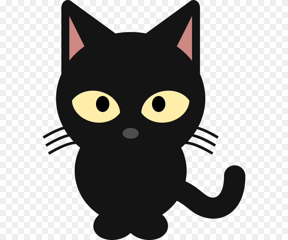 Funny Clipart Black Cat, Animal, Mammal, Pet, Black Cat Free Png