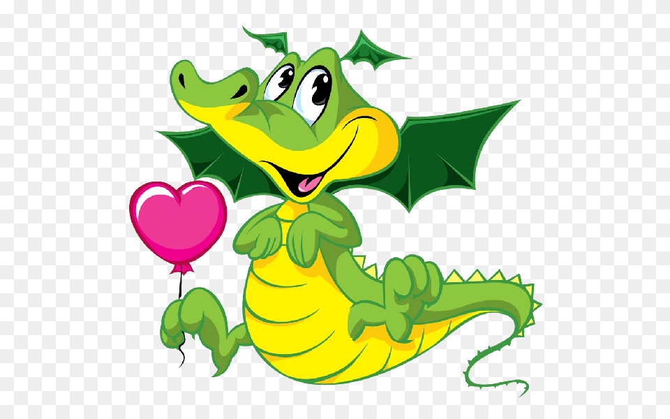 Funny Clipart Dragon, Balloon Png