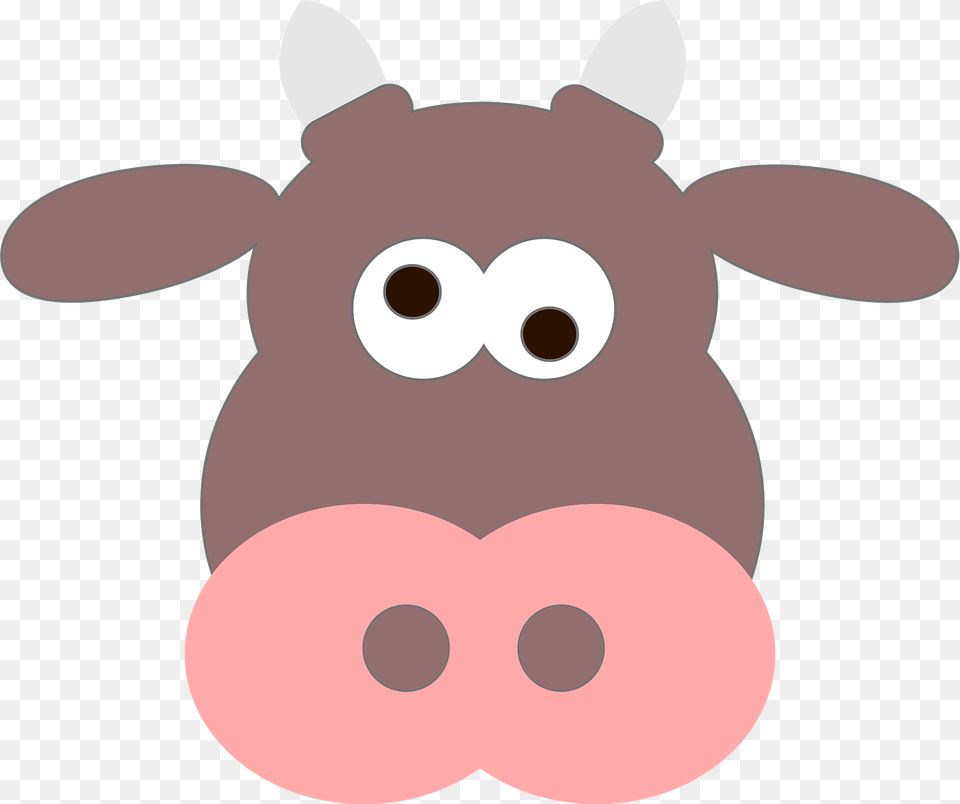 Funny Cow Face Clipart, Snout, Nature, Outdoors, Snow Png Image