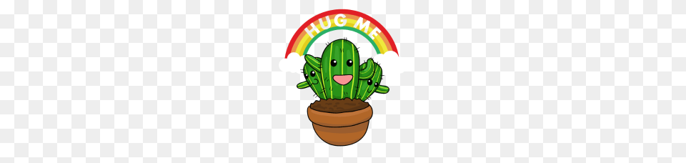 Funny Cute Cactus Hug Me Cactus Cactus, Plant, Nature, Outdoors, Snow Png Image