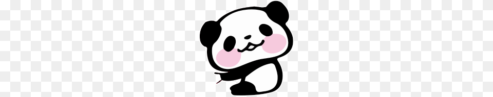 Funny Cute Kawaii Panda Hanging On Graphic, Baby, Person Png Image