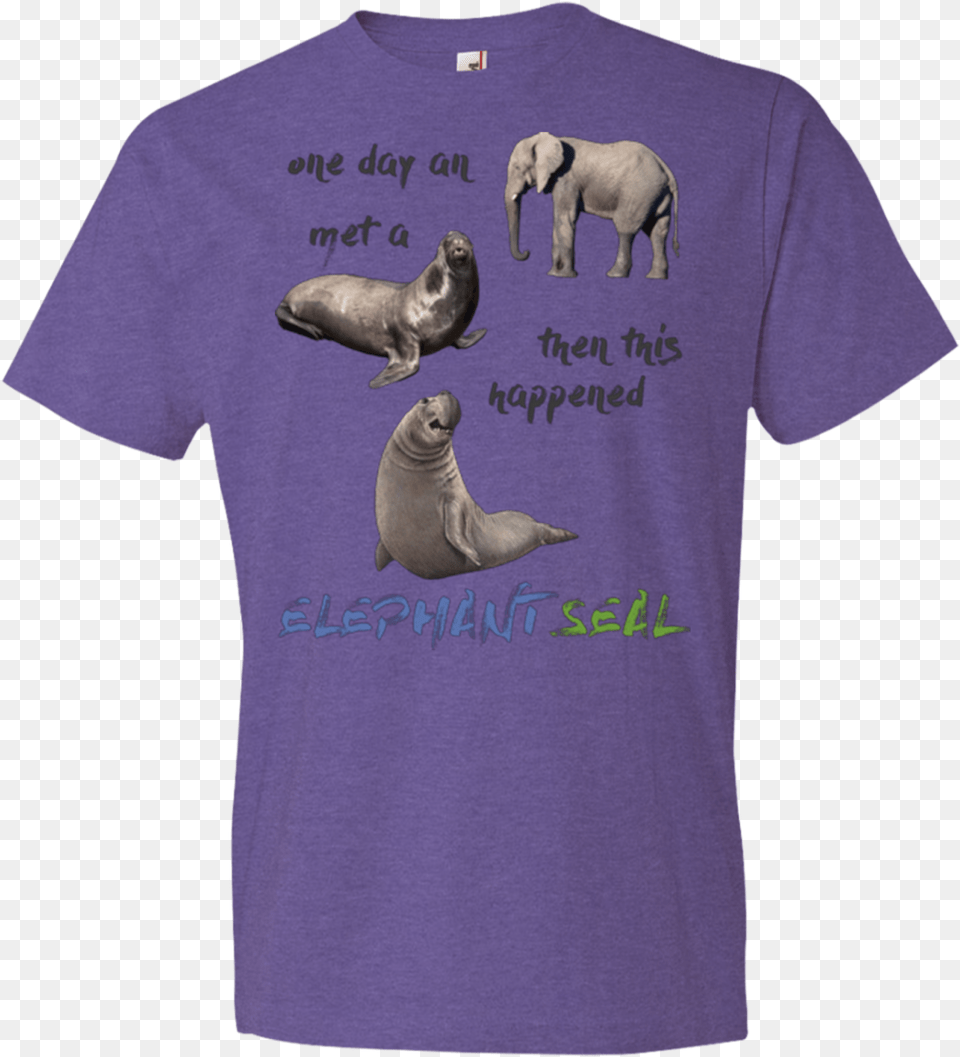 Funny Elephant Seals T Shirt, Clothing, T-shirt, Animal, Mammal Png Image