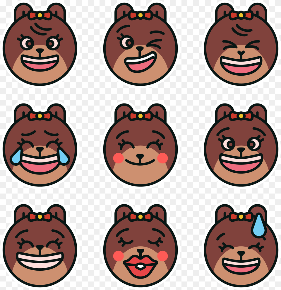 Funny Face Clip Art Smile, Animal, Mammal, Wildlife, Bear Png Image